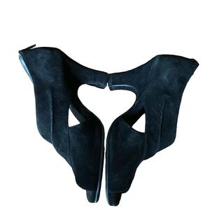 Aerosoles Suede Crisscross Peeptoe Sandal Sz:7.5M